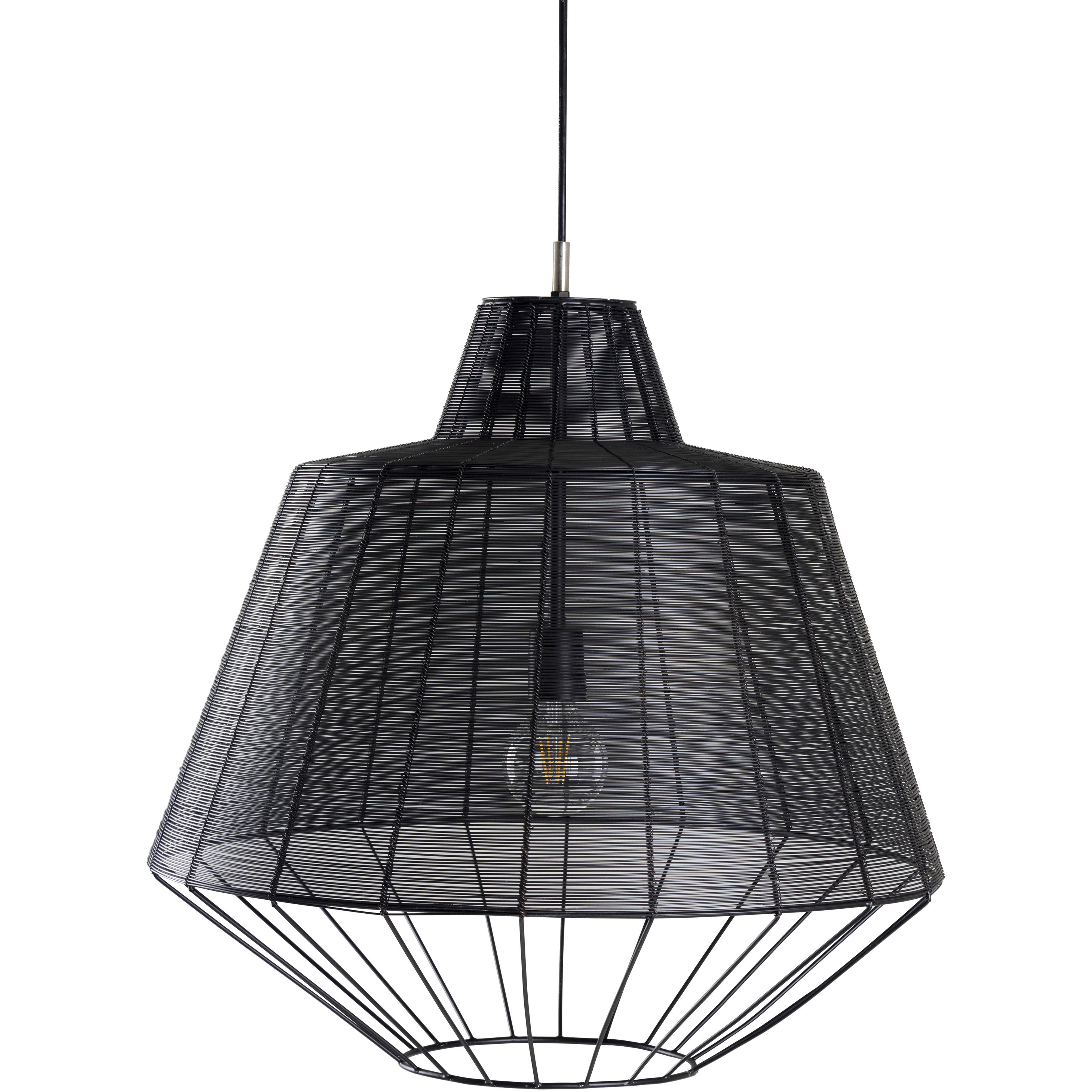 Leballe 1 Light Matte Black Pendant Ceiling Light, Medium
